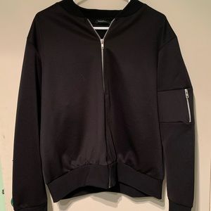 Black bomber jacket